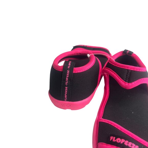 FlopEze Sandals Womens Size 5/6 Black Pink Light Active Waterproof Summer - Picture 4 of 8